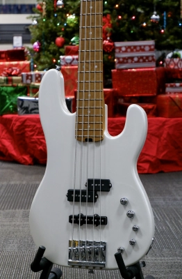 Charvel Guitars - Pro-Mod San Dimas Bass PJ V, Caramelized Maple Fingerboard - Platinum Pearl